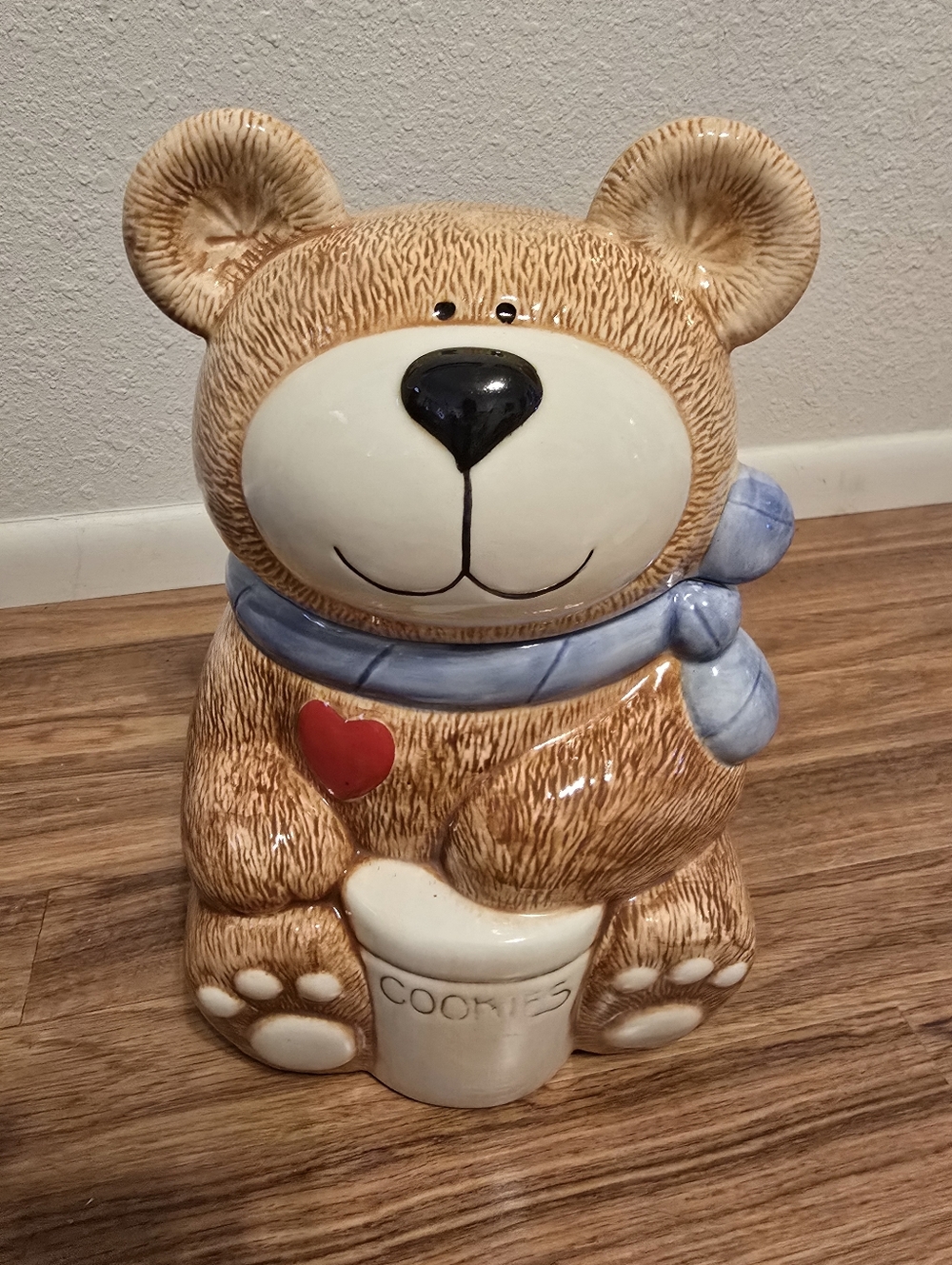 Vintage 1980s Large Treasure Craft ceramic teddy bear cookie jar